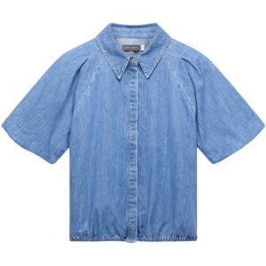 Mint Velvet Indigo Denim Puff Sleeve Shirt